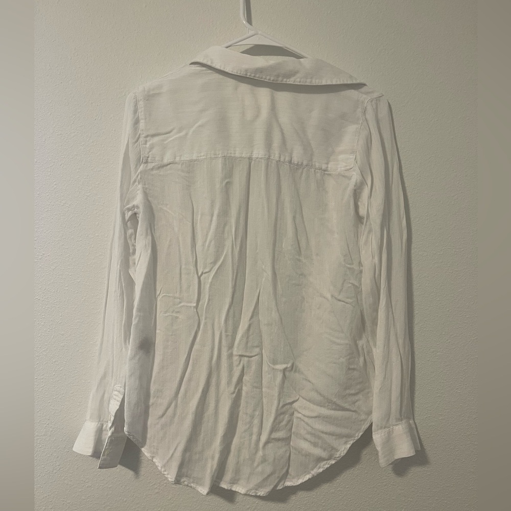 Treasure & Bond Casual White Button Down Shirt - Picture 3 of 3